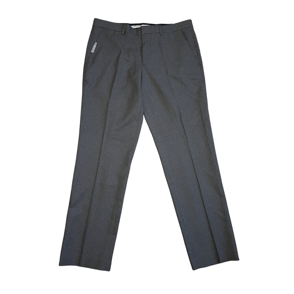 Perry Ellis Portfolio Mens Dress Pants Folio-Flex Classic Fit Dark Gray 33x30